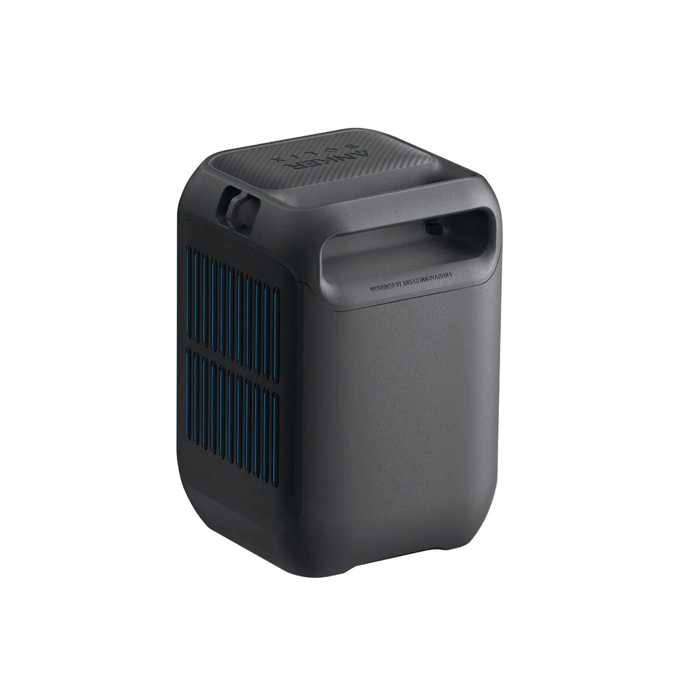 Anker SOLIX C300X Portable Power Station with strap, compact and rugged design for off-grid adventures.
