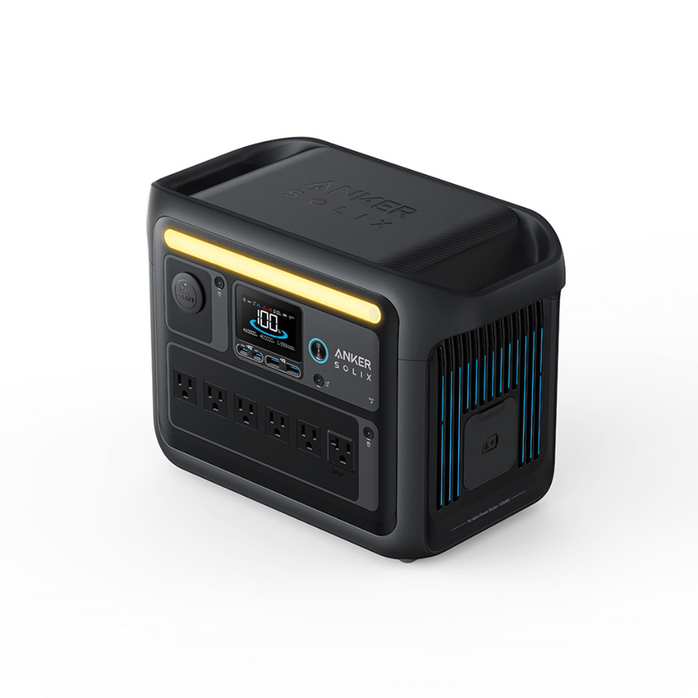 Anker SOLIX BP1000X Expansion Battery Angled View Showing Handles and Right Side
