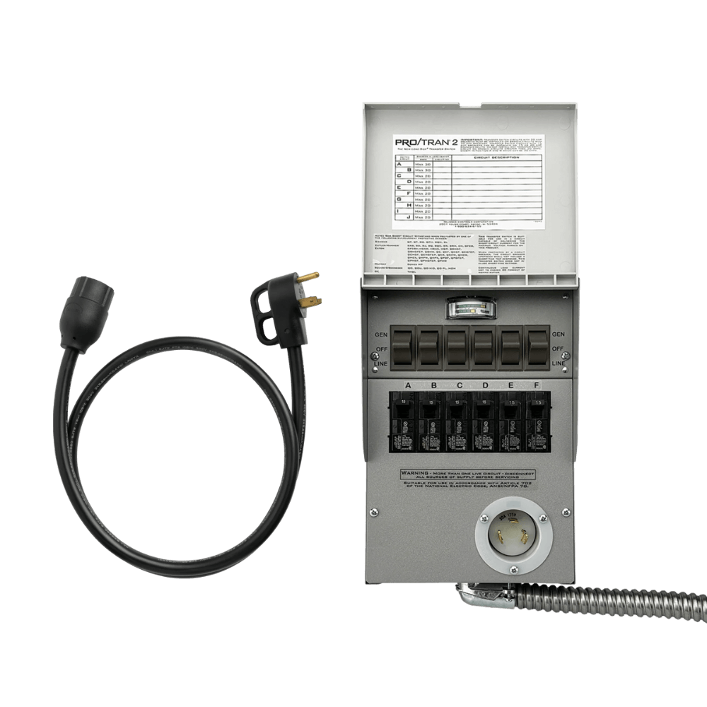 Anker Solix Home Backup Kit (120V, 30 Amp, 6-Circuit Transfer Switch + Cable, For F3000, F2600, F2000)