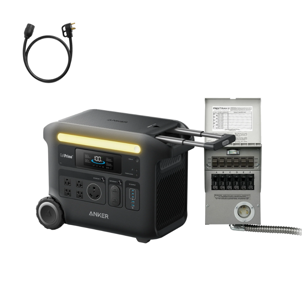 Anker SOLIX F2600 + Home Backup Kit (Transfer Switch + Cable)