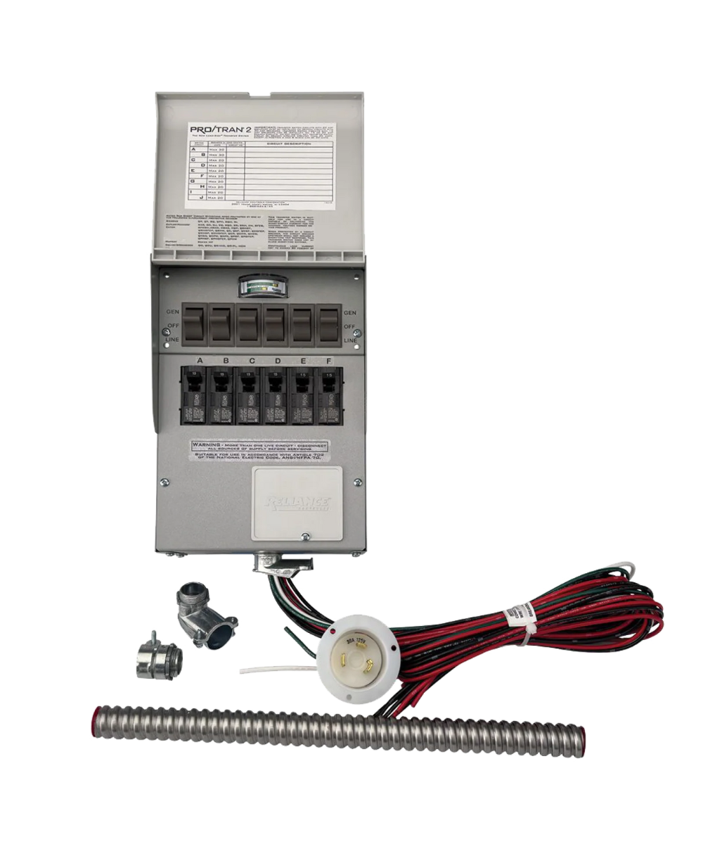 Anker Solix Home Backup Kit (120V, 30 Amp, 6-Circuit Transfer Switch + Cable, For F3000, F2600, F2000)