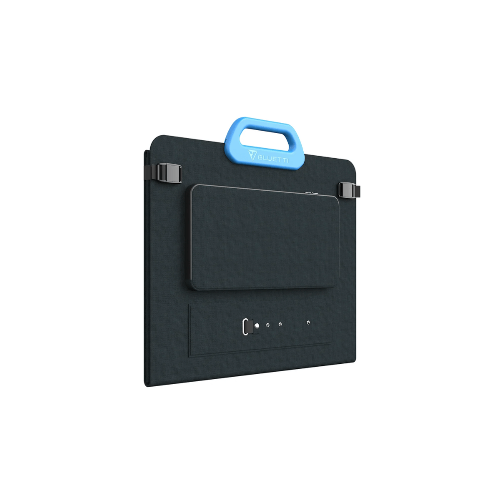 BLUETTI PV120 Solar Panel 120W portable solar charger with handle and sleek design for efficient power.