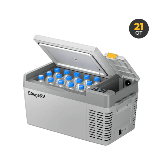 BougeRV CRPRO20 21 Quart 12V Portable Car Fridge Freezer White