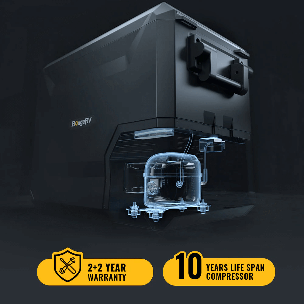 BougRV ASPEN 30 PRO 12 Volt 34QT Dual-System IceDrive Fridge with Wheels