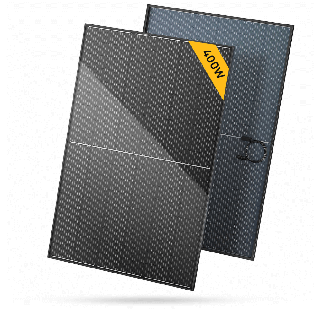 BougeRV 400W 12V 10BB Mono Bifaicial Solar Panel
