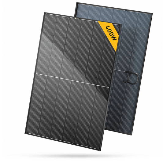 BougeRV 400W 12V 10BB Mono Bifaicial Solar Panel