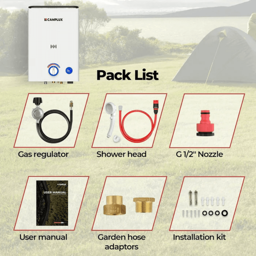 Camplux Portable Tankless Water Heater F10 Outdoor, First Series