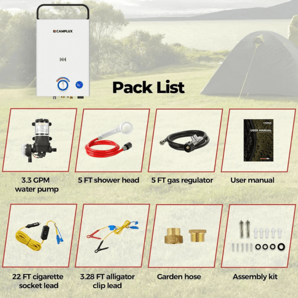 Camplux Portable Tankless Water Heater F10 Pro Outdoor First Series