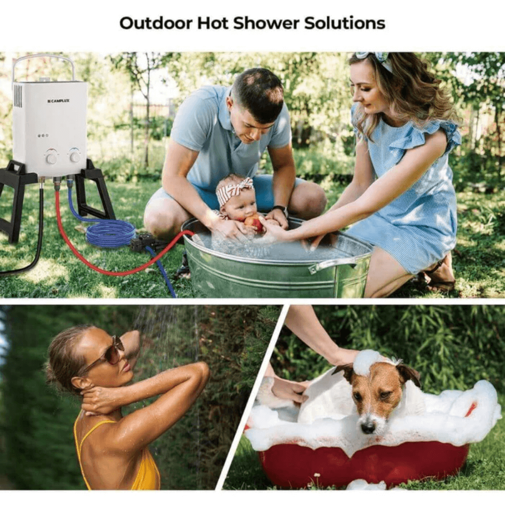 Camplux Outdoor Portable Water Heater w/ Stand (No Pump)