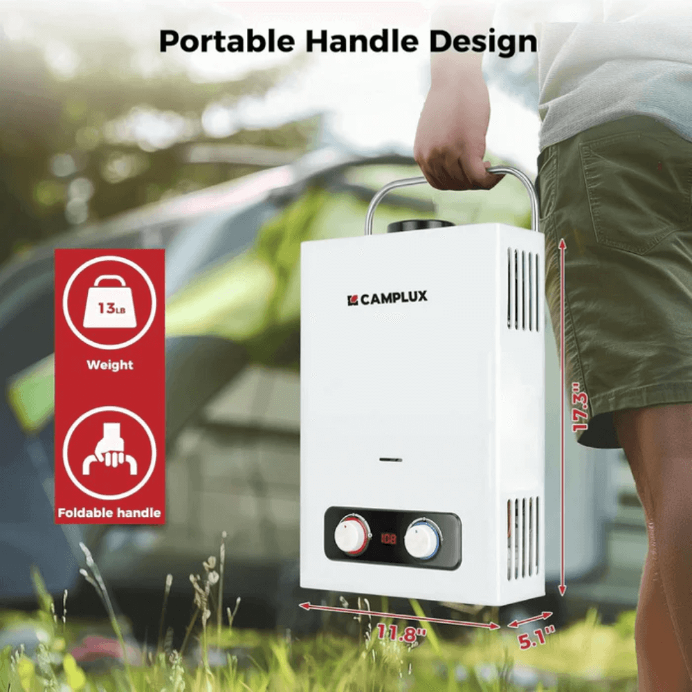 Camplux Pro Series 6L 1.58 GPM Outdoor Portable Tankless Gas Water Heater