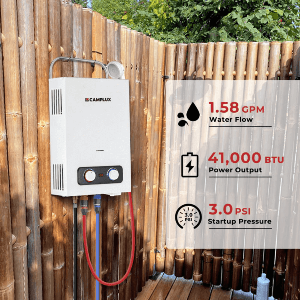 Camplux Pro Series 6L 1.58 GPM Outdoor Portable Tankless Gas Water Heater