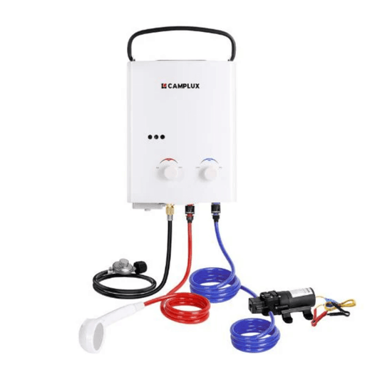 Camplux 5L 1.32 GPM Outdoor Portable Tankless Water Heater - With Pump Bundle