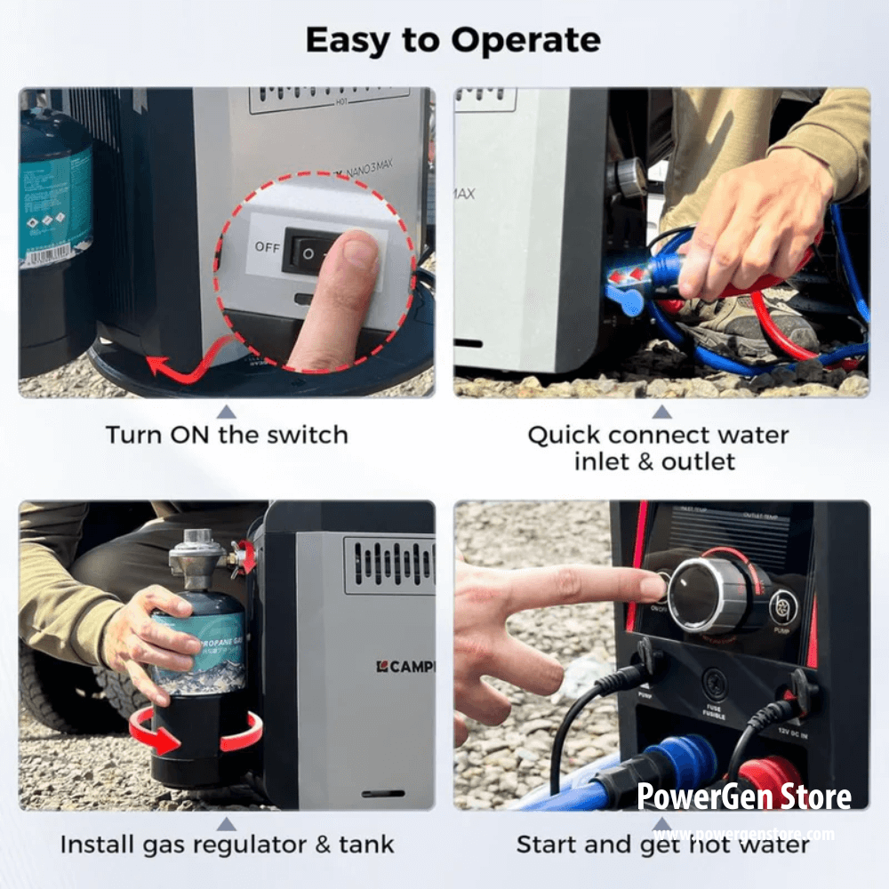 Camplux Nano 3 Max Portable Propane Hot Water System