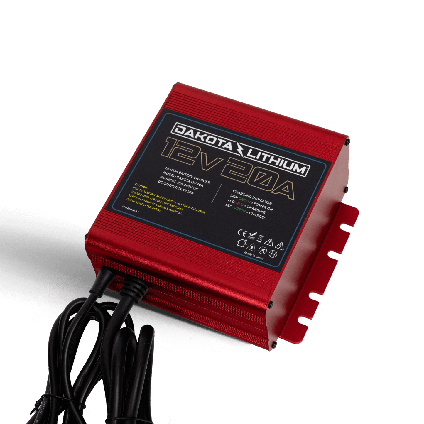 Dakota Lithium Ultra Fast 12V 20A Waterproof Lithium LiFePO4 Onboard Battery Charger