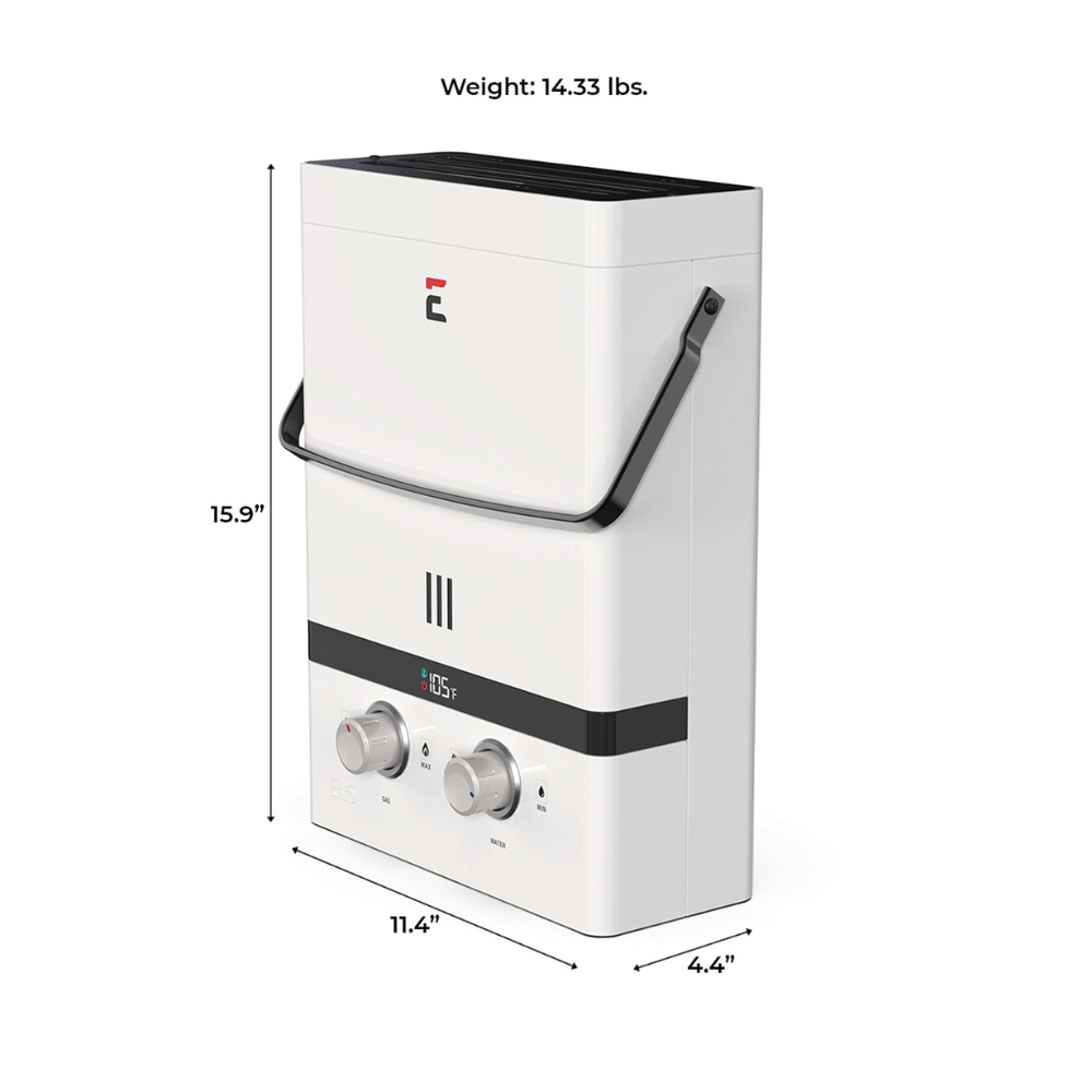 Eccotemp - Luxe 1.5 GPM 37.5K BTU Outdoor Portable Tankless Water Heater with LED Display
