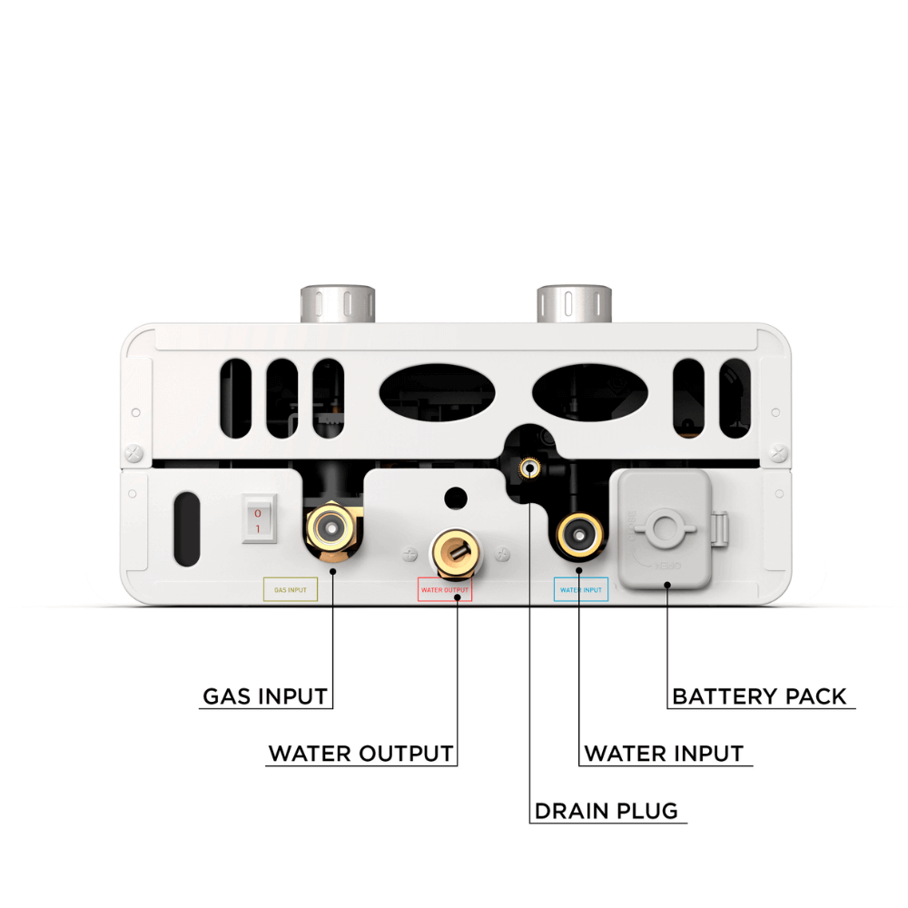 Eccotemp - Luxe 1.5 GPM 37.5K BTU Outdoor Portable Tankless Water Heater with LED Display