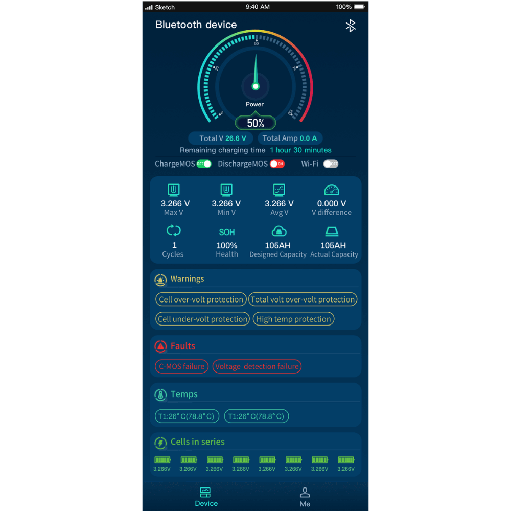 Epoch Batteries - 24V 100Ah LiFePO4 Lithium Battery - Bluetooth, Heating, Waterproof