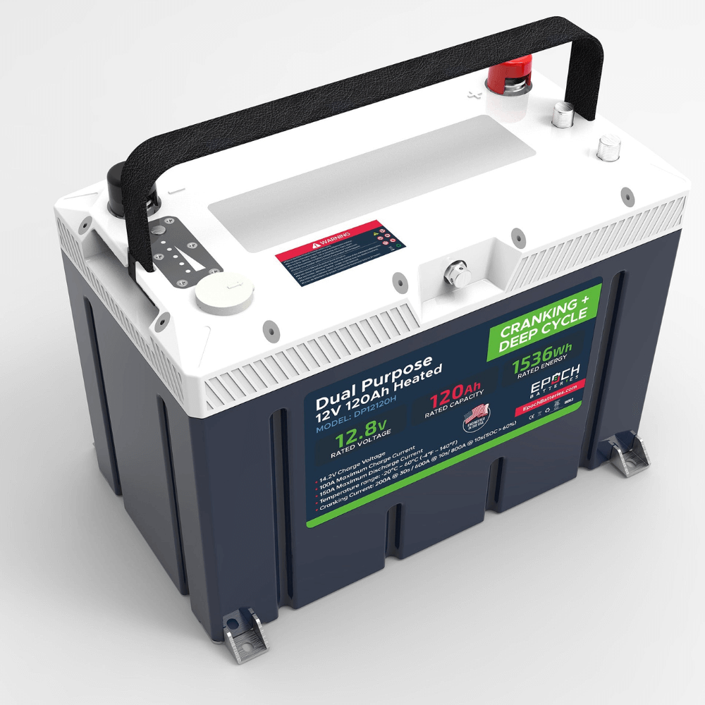 Epoch Batteries - 12V 120Ah Pro Series - LiFePO4 Cranking & Deep Cycle Lithium Battery (Dual Purpose)