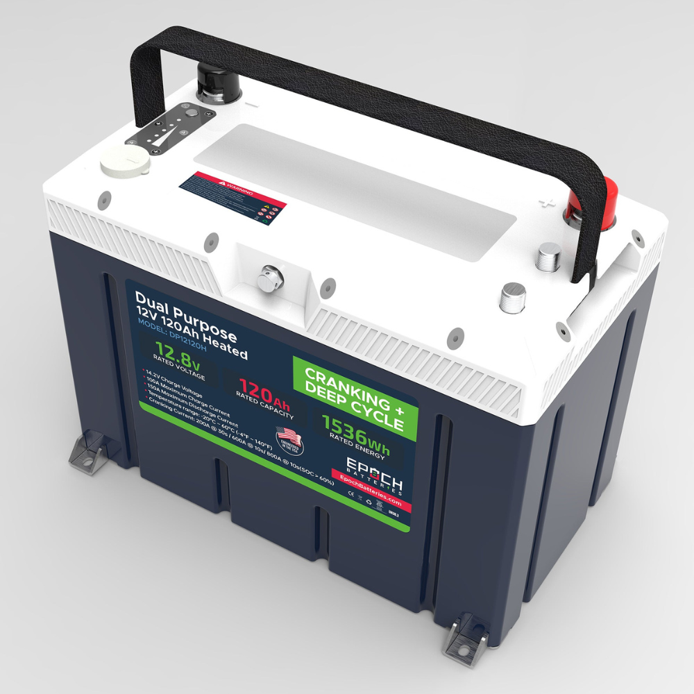 Epoch Batteries - 12V 120Ah Pro Series - LiFePO4 Cranking & Deep Cycle Lithium Battery (Dual Purpose)