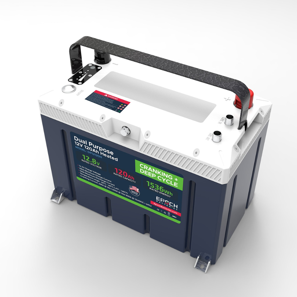 Epoch Batteries - 12V 120Ah Pro Series - LiFePO4 Cranking & Deep Cycle Lithium Battery (Dual Purpose)