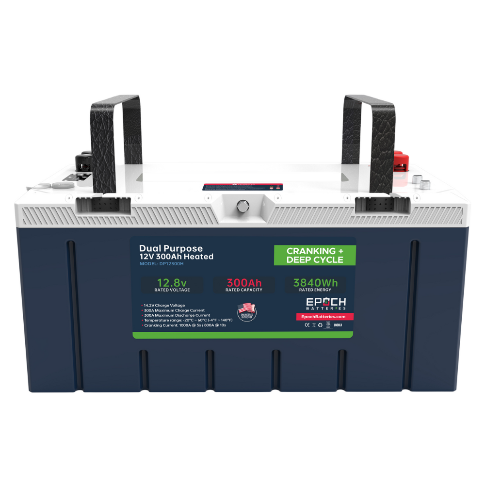 Epoch Batteries - 12V 300Ah Pro Series - LiFePO4 Cranking & Deep Cycle Lithium Battery (Dual Purpose)