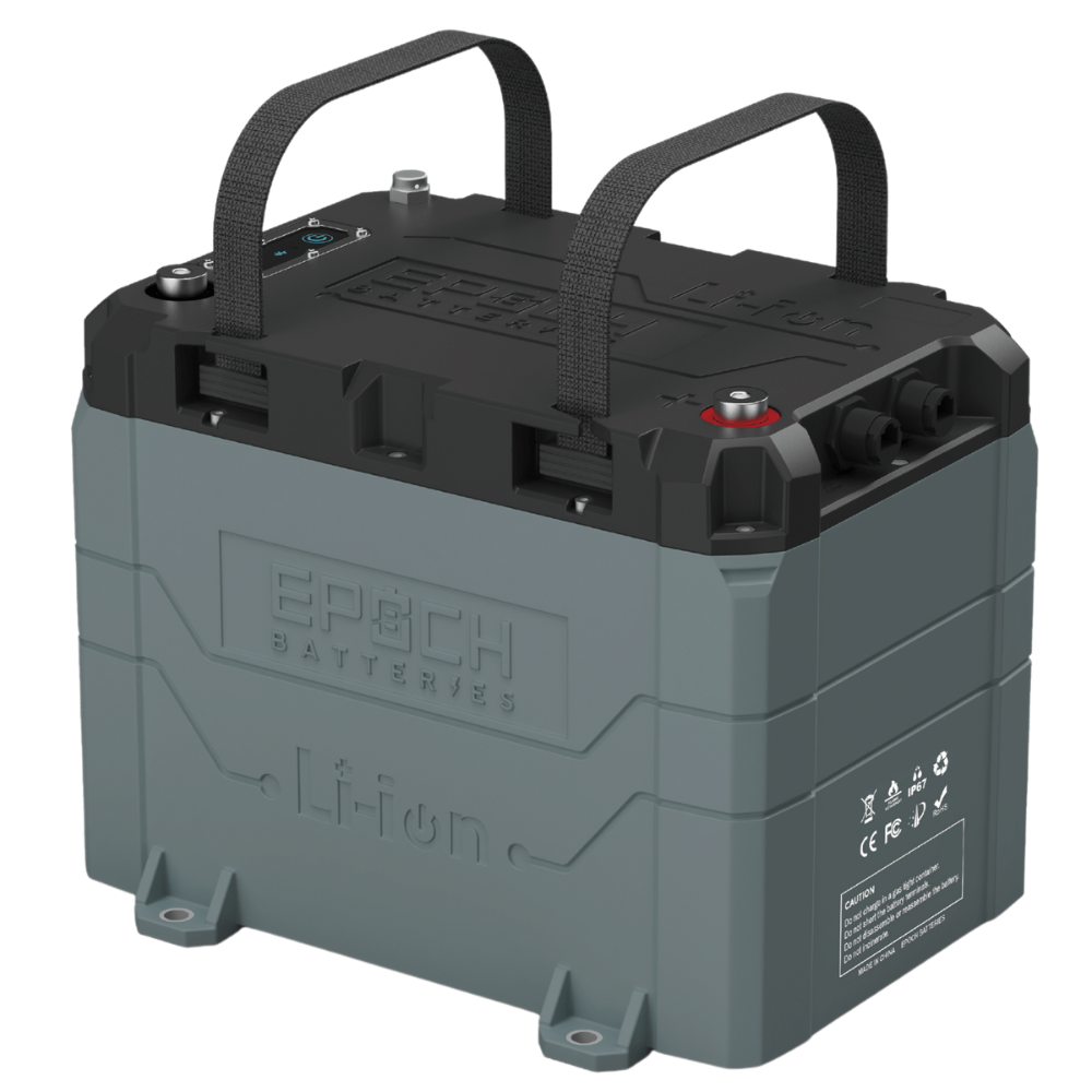 Epoch Batteries - 12V 50Ah LiFePO4 Lithium Battery - Bluetooth, Heating, Waterproof