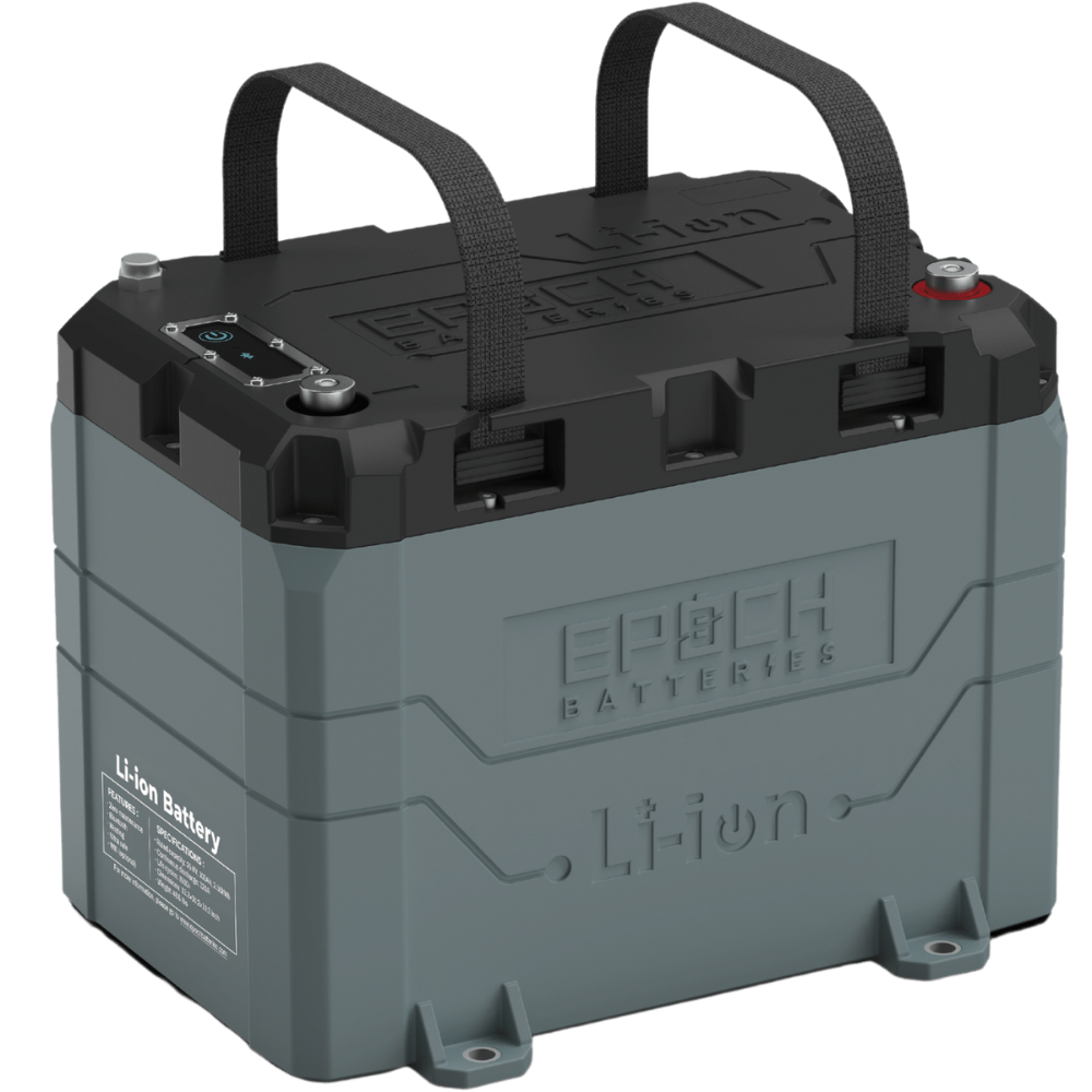 Epoch Batteries - 12V 50Ah LiFePO4 Lithium Battery - Bluetooth, Heating, Waterproof