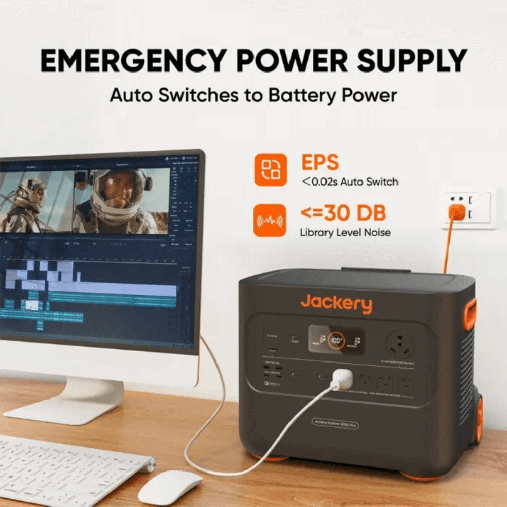 Jackery Solar Generator E2000 Plus Kit + 2000 Battery Pack x1