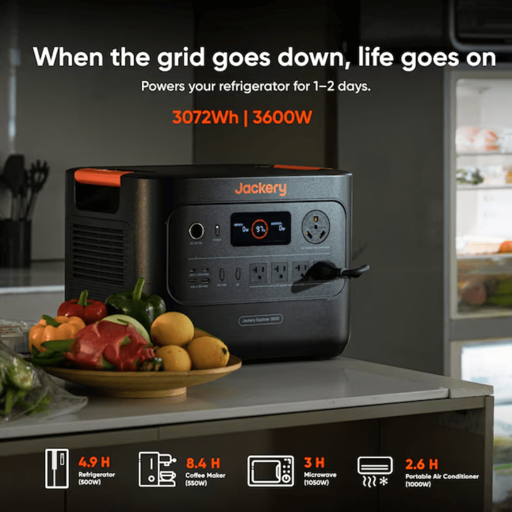 Jackery Explorer 3000 v2 Portable Power Station + 200W Panel x 2