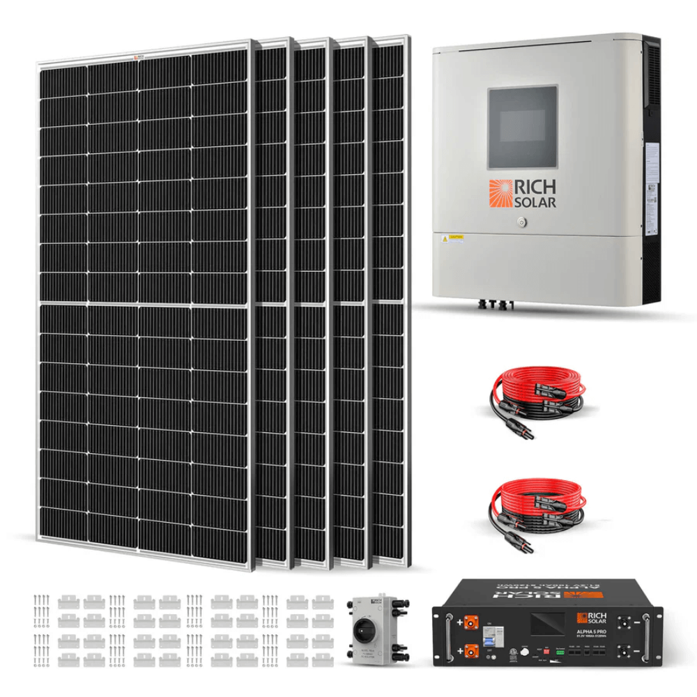 RICH SOLAR -1250W 48VDC-120VAC Solar Kit