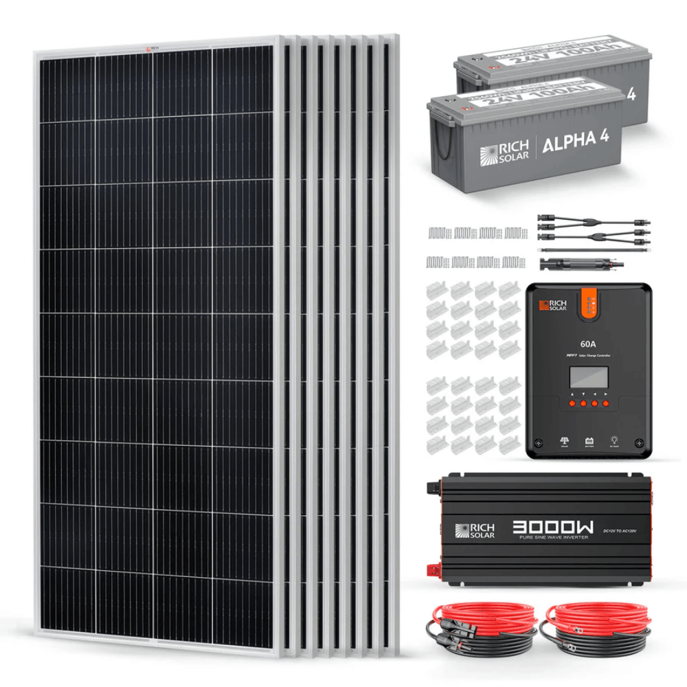 RICH SOLAR -1600 Watt 24V Complete Solar Kit
