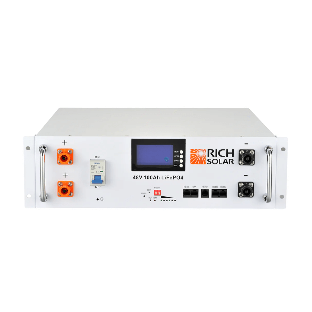 RICH SOLAR - ALPHA 5 | 48V 100Ah LiFePO4 Battery | Premium 48V Server Rack Lithium Battery