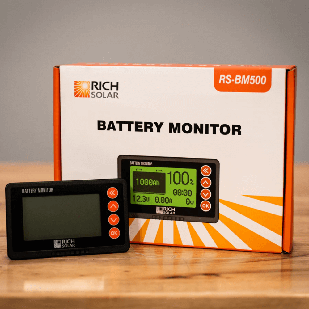 RICH SOLAR 500 Amp Battery Monitor with Shunt
