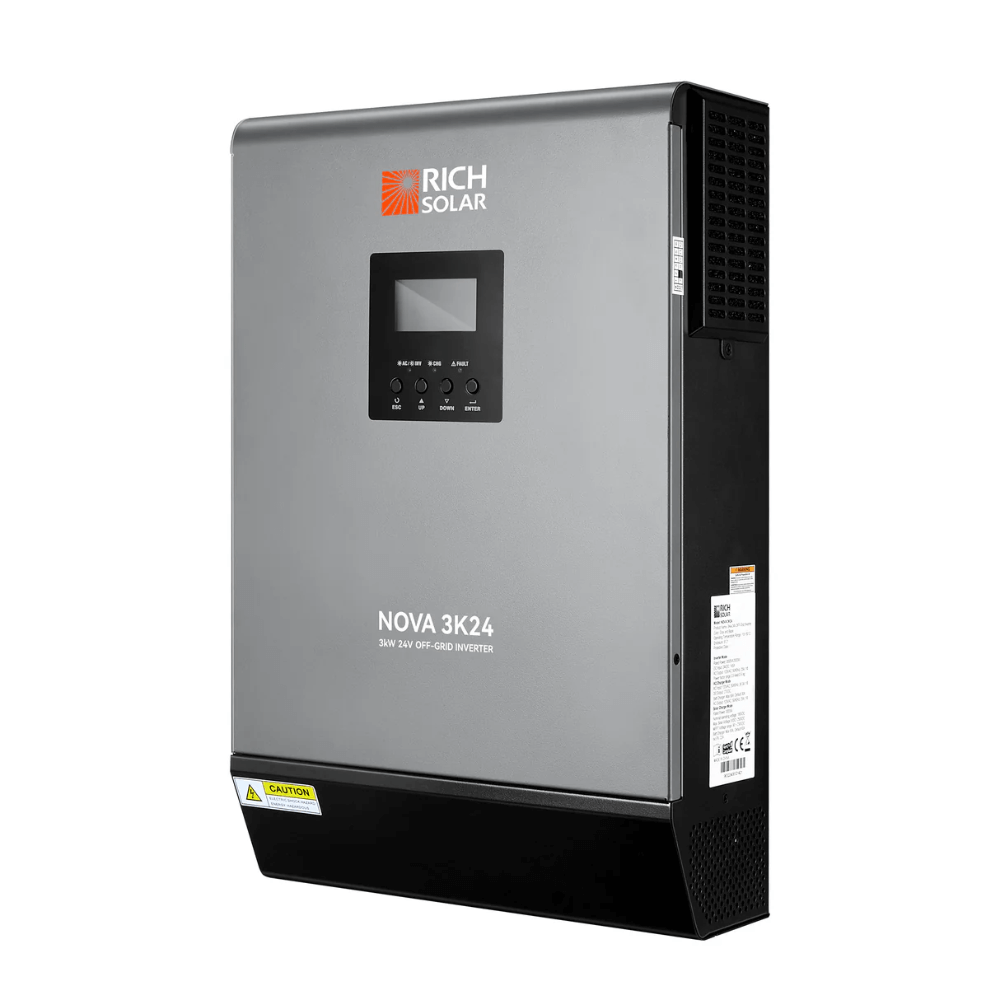 RICH SOLAR NOVA MAX 3K - 3000 Watt 24 Volt Off-Grid Hybrid Solar Inverter
