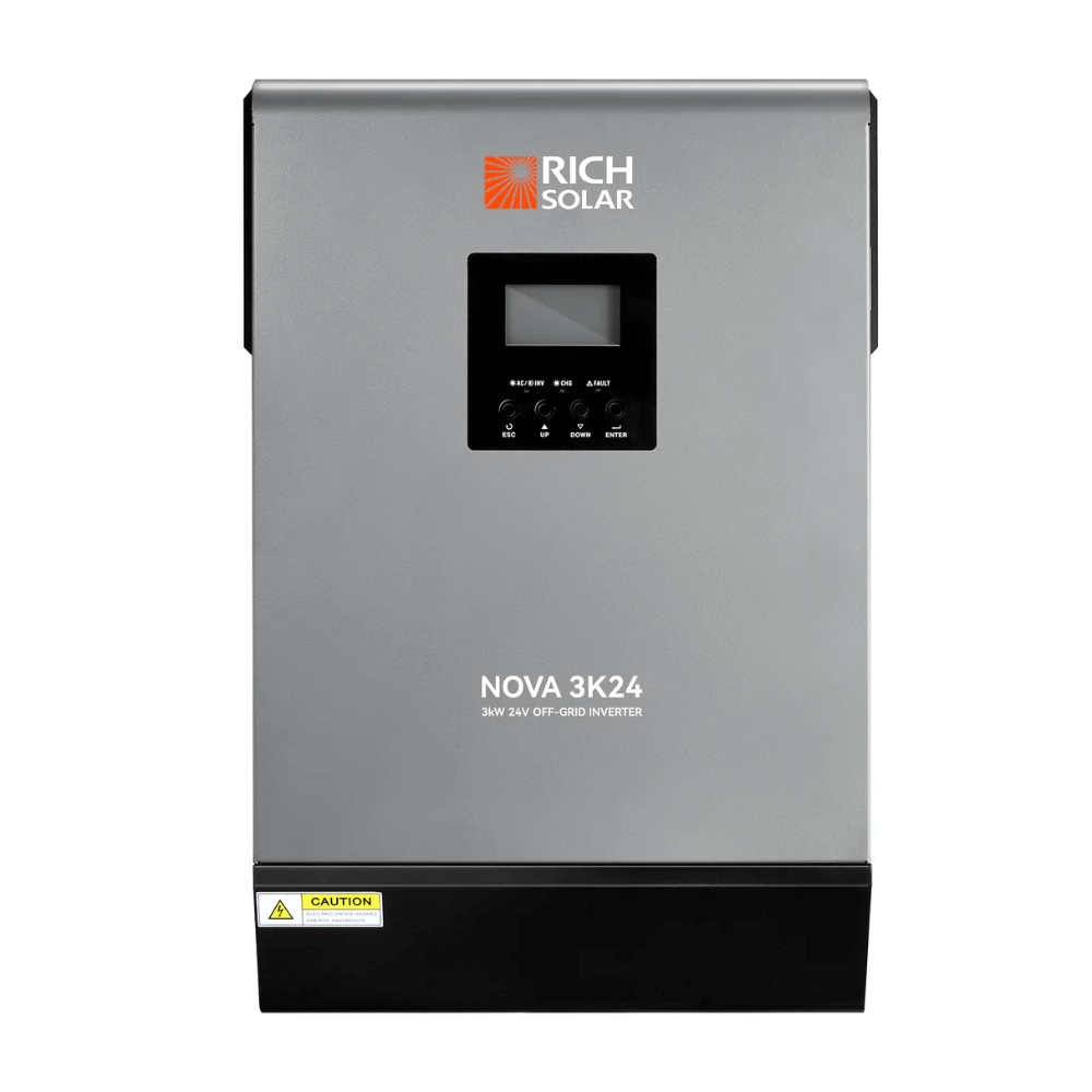 RICH SOLAR NOVA MAX 3K - 3000 Watt 24 Volt Off-Grid Hybrid Solar Inverter