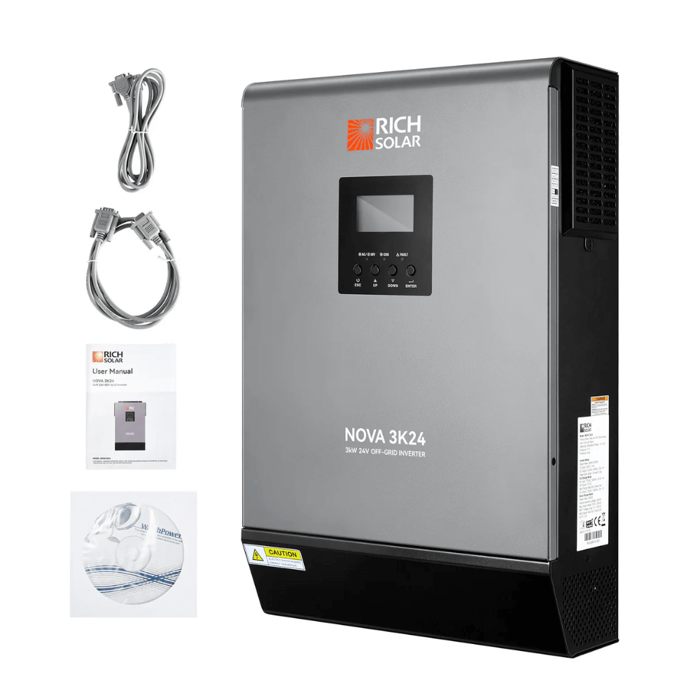 RICH SOLAR NOVA MAX 3K - 3000 Watt 24 Volt Off-Grid Hybrid Solar Inverter