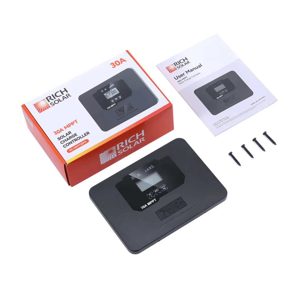 RICH SOLAR - BRAVO FLUSH 30 - 30 Amp Flush Mount MPPT Solar Charge Controller