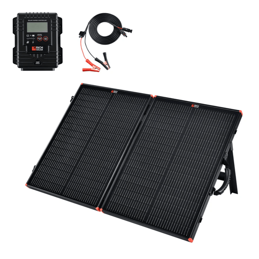 Rich Solar - MEGA 100 Portable Briefcase Charging Kit - 100 Watt Portable Solar Panel