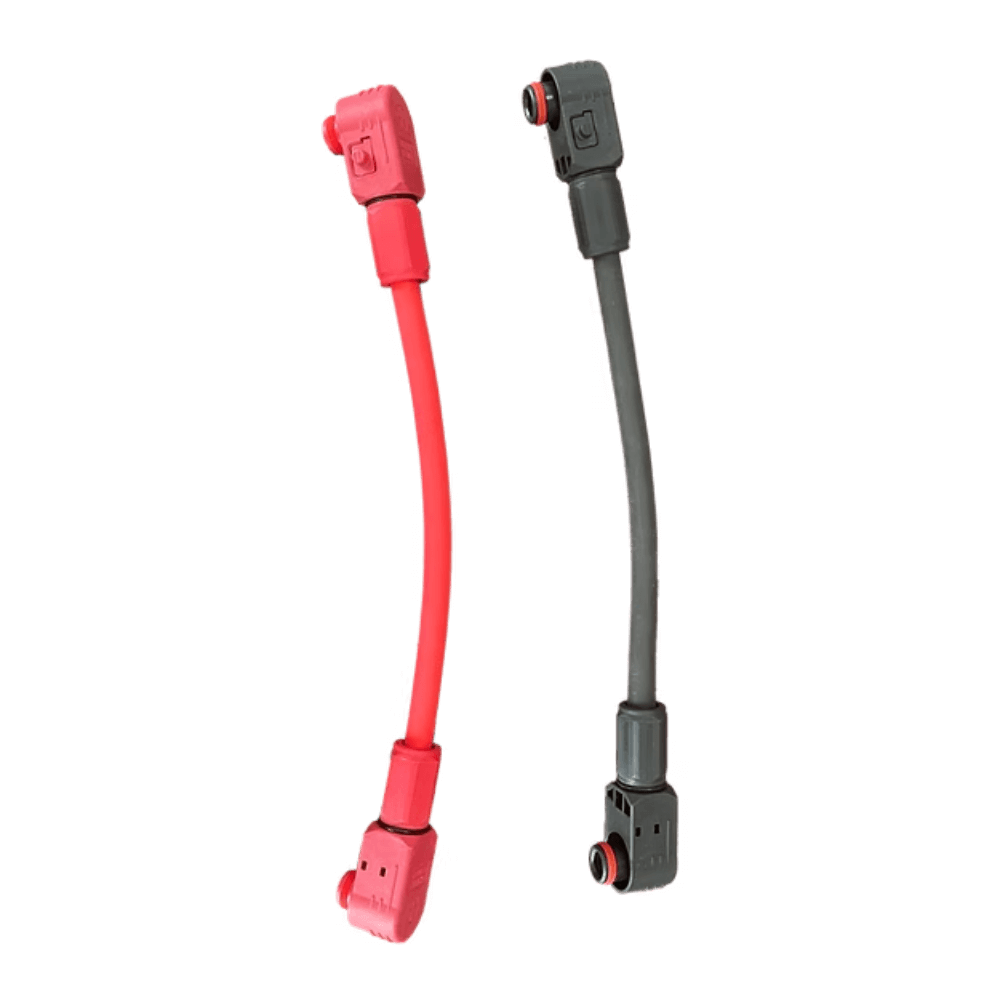 RUiXU 4AWG 250MM -Pluggable Battery Pole Connector Both ends -Black and Red-D25