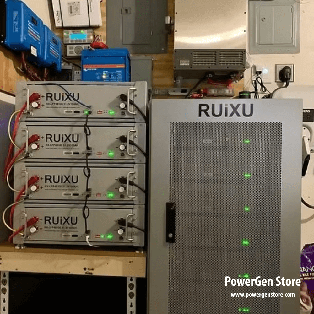 RUiXU 6 Slot Battery Cabinet Wheels & Busbar Included