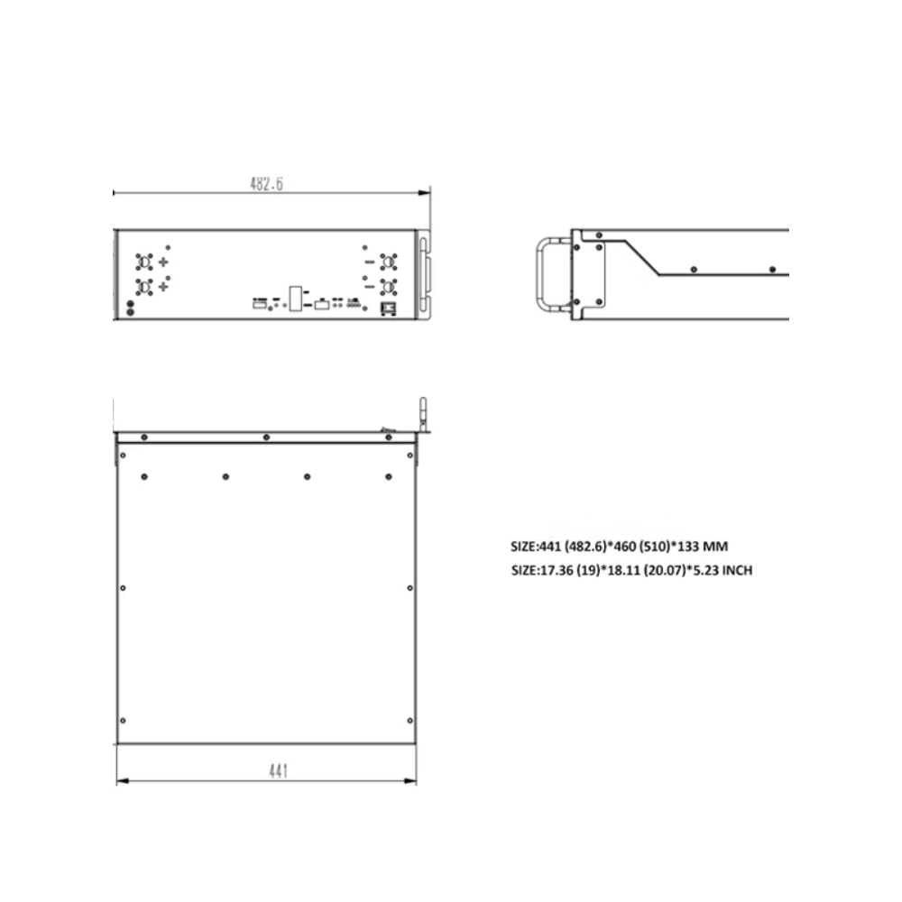 RUiXU RX-LFP48100 19" Rack Mounted 3U Module UL9540A CEC