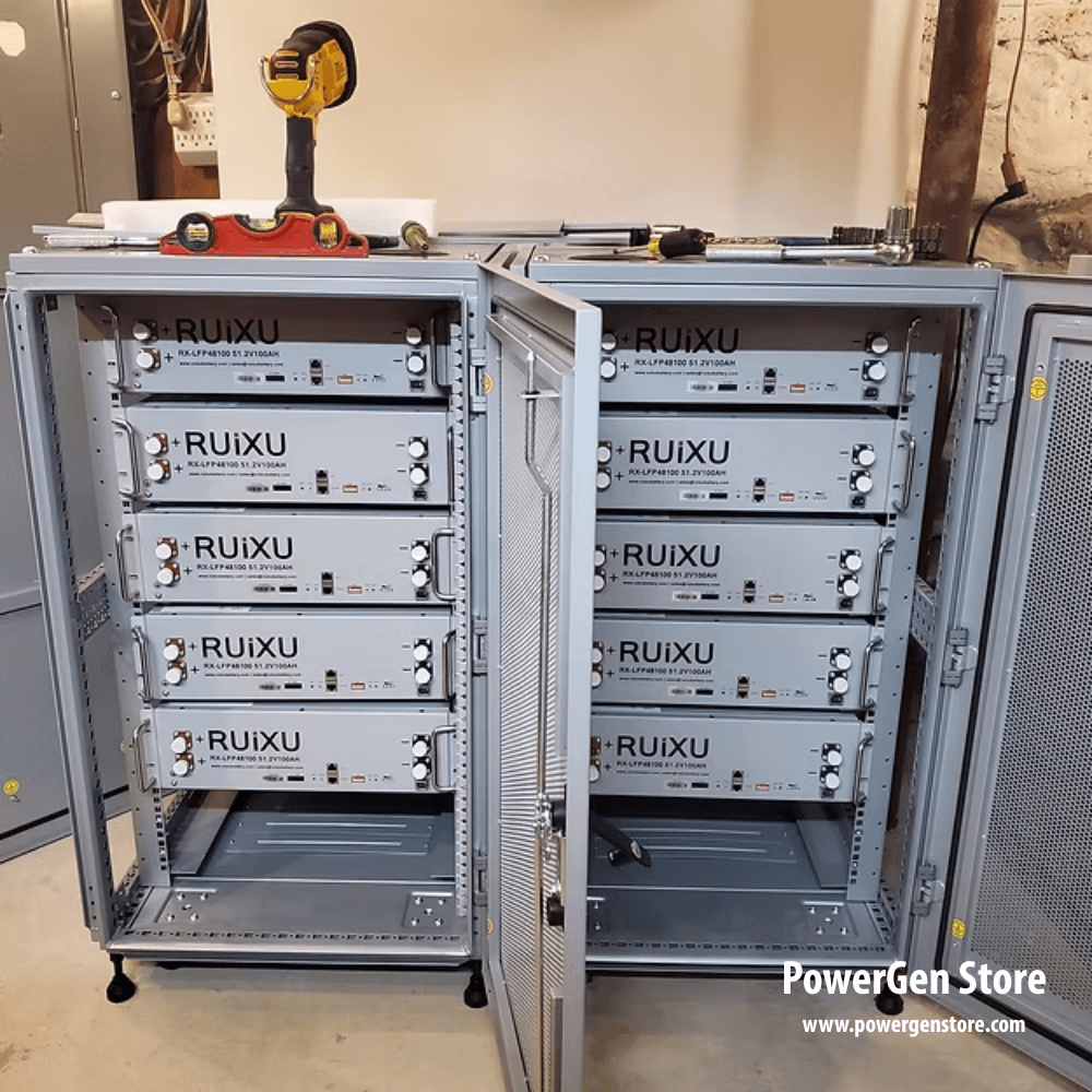 RUiXU 10 Slot Battery Cabinet | Wheels & Busbar Included