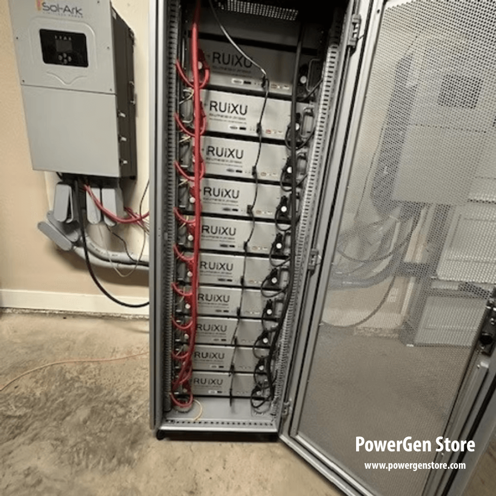 RUiXU 10 Slot Battery Cabinet | Wheels & Busbar Included