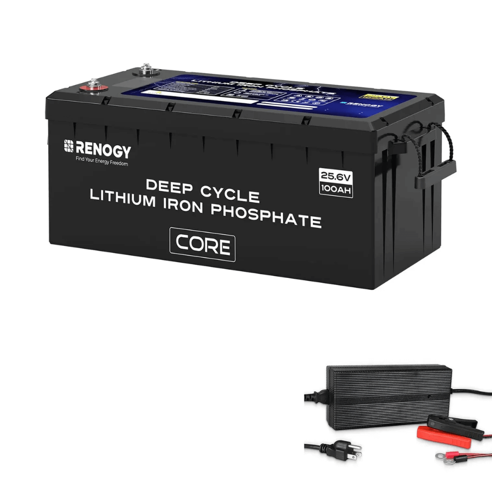 Renogy 24V 100Ah Deep Cycle Lithium Iron Phosphate Battery | Core Series