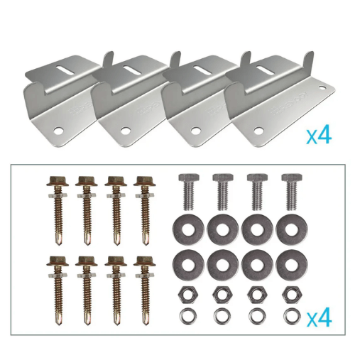 Renogy Solar Panel Mounting Z Bracket -- Set of 4