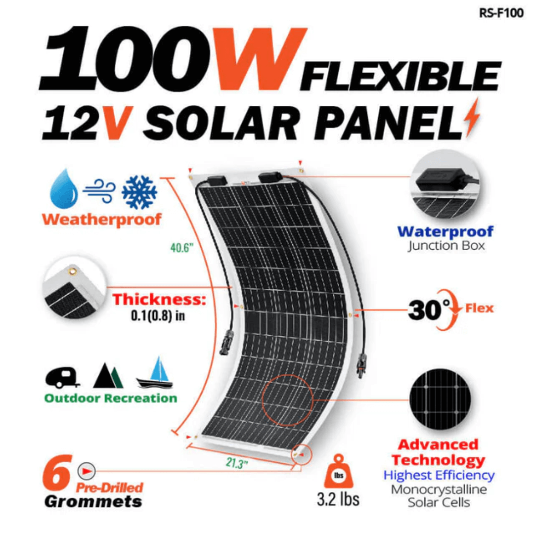 RICH SOLAR MEGA 100 FLEX 100 Watt Flexible Solar Panel