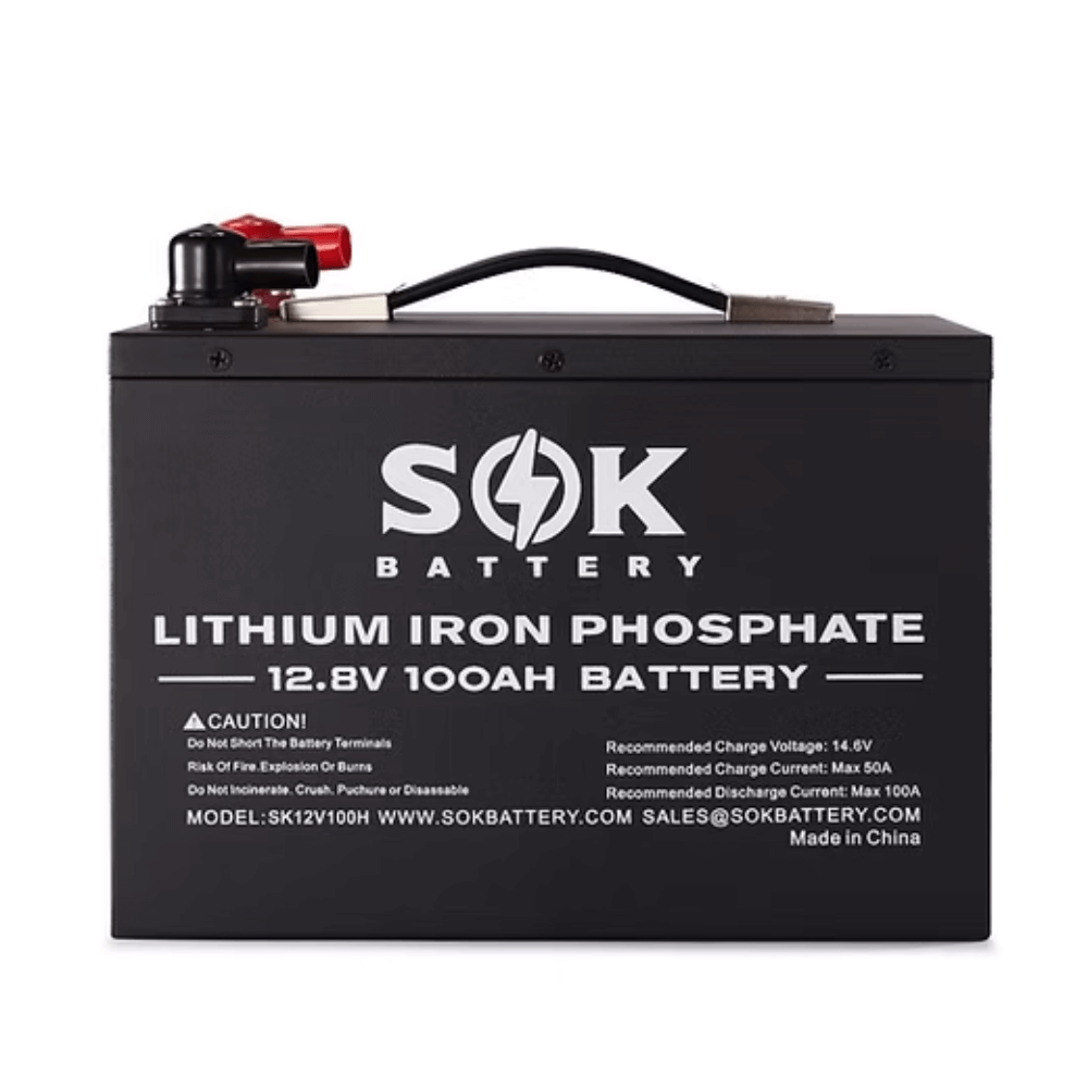SOK 12V 100Ah LiFePO4 Battery Bluetooth & Built-in heater