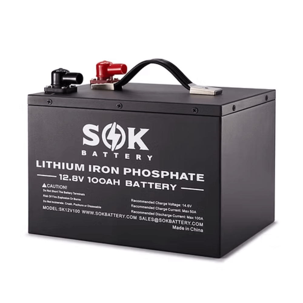 SOK 12V 100Ah LiFePO4 Battery Bluetooth & Built-in heater