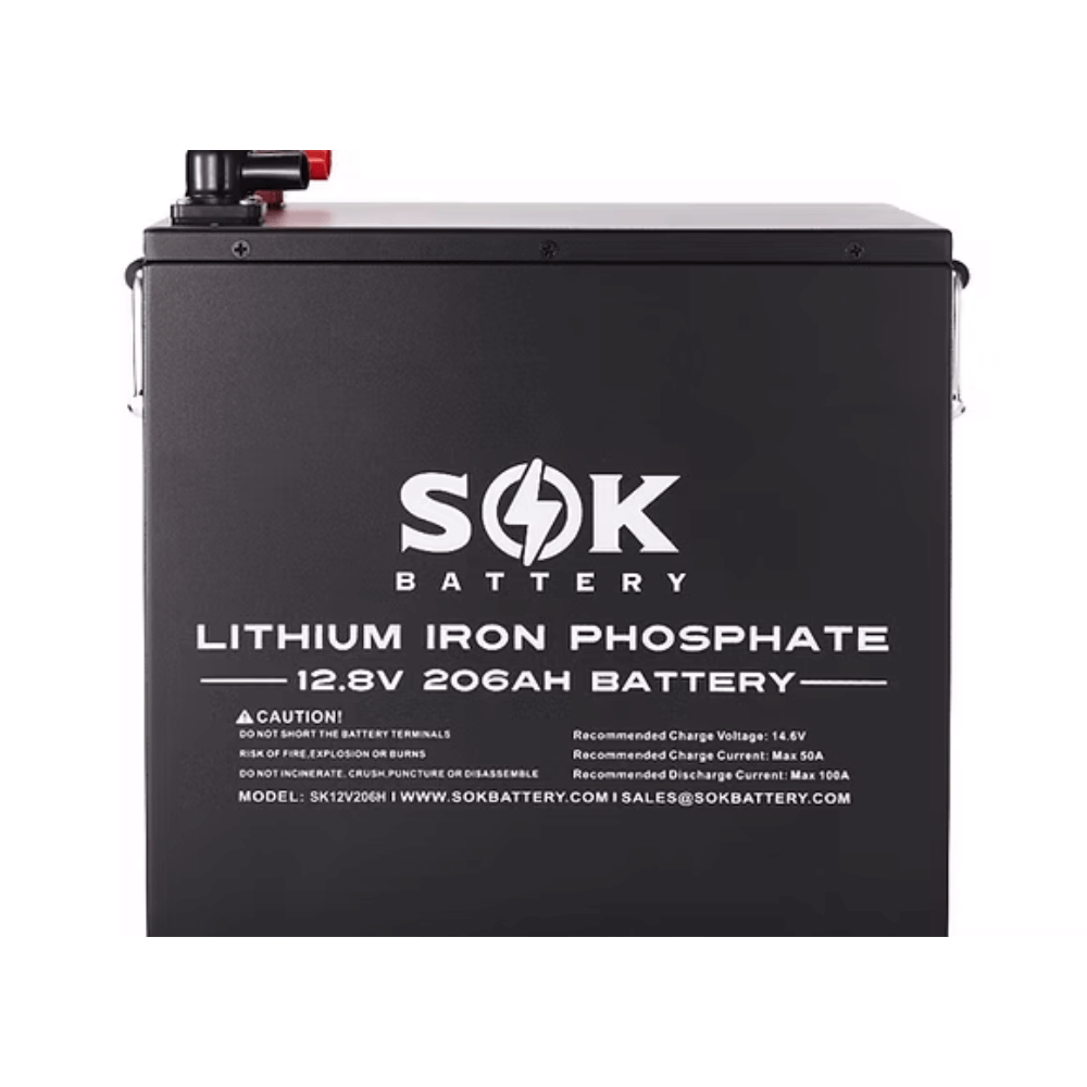 SOK 12V 206Ah LiFePO4 Battery Bluetooth & Built-in heater