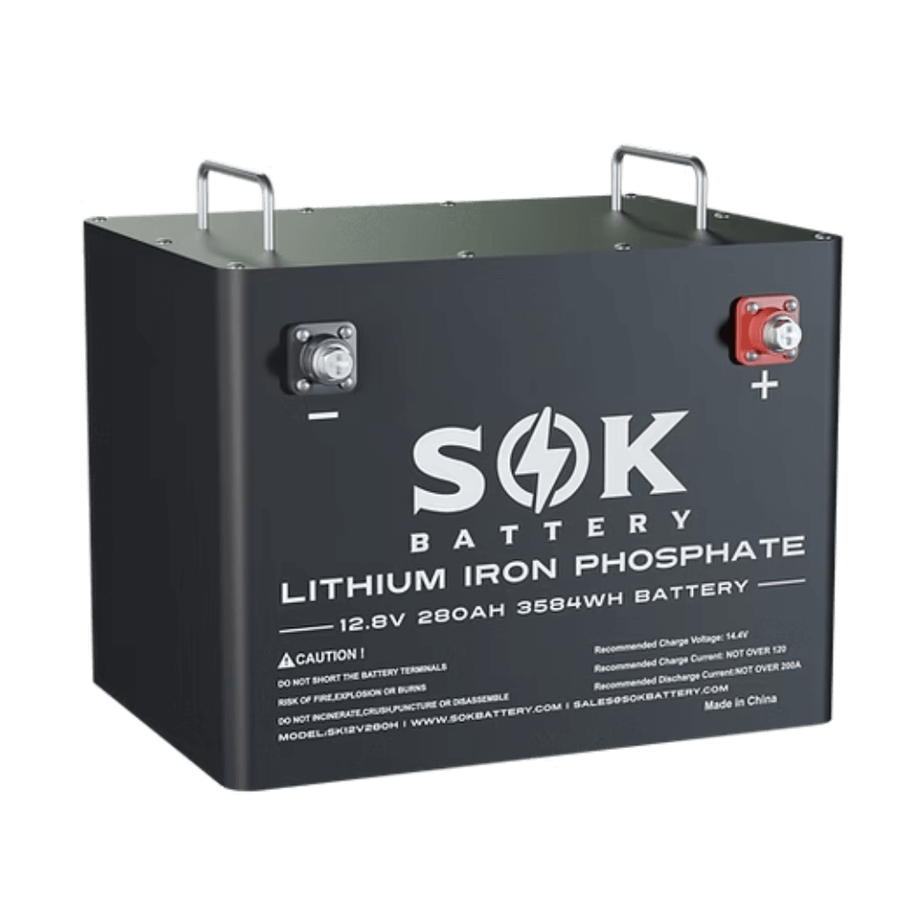 SOK 12V 280Ah Battery, Built-in heater and Bluetooth